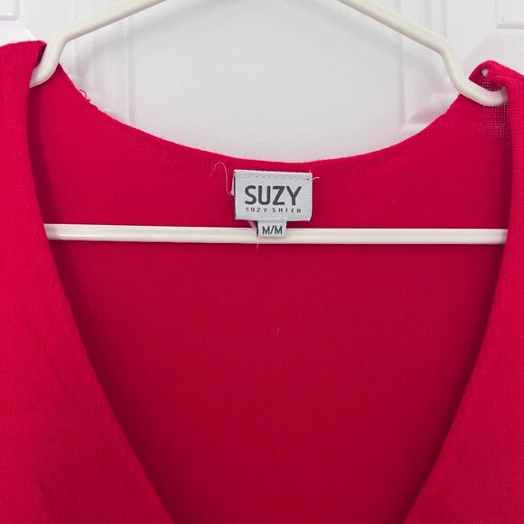 SUZY SHIER Red Knitted Dress - Picture 2 of 3